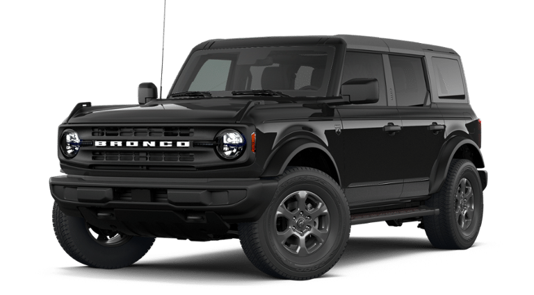 2026 Ford Bronco Big Bend in Shadow Black — front three-quarter view