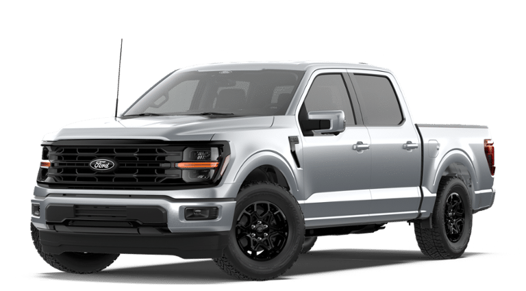 2026 Ford F-150 XLT in Iconic Silver Metallic — front three-quarter view